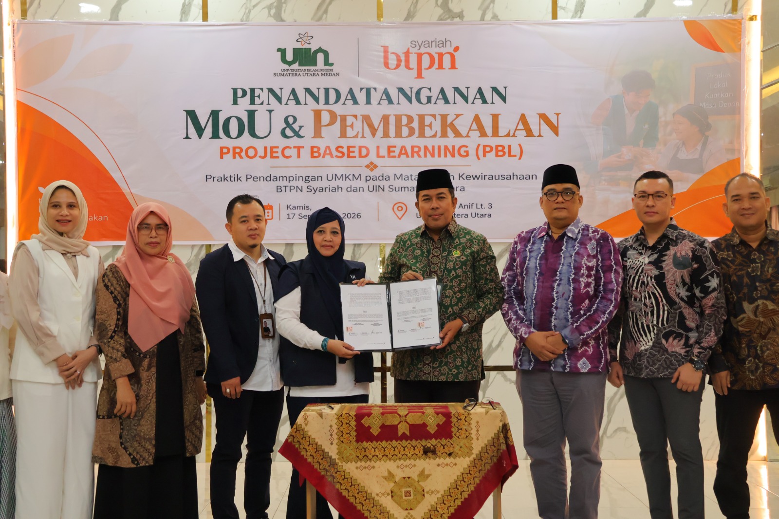 Perkuat Sinergi Kampus dan Industri, UINSU Medan dan BTPN Syariah Lakukan Penandatanganan MoU dan Pembekalan PBL Pendampingan UMKM